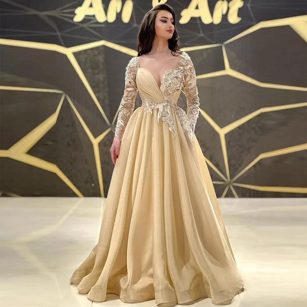 Elegant 3D Flowers Prom Dresses Long Sleeves Appliques Beadings Sweetheart Satin Long Wedding Party Dress Gala Evening Gowns
Elegant 3D Flowers Prom Dresses Long Sleeves Appliques Beadings Sweetheart Satin Long Wedding Party Dress Gala Evening Gowns