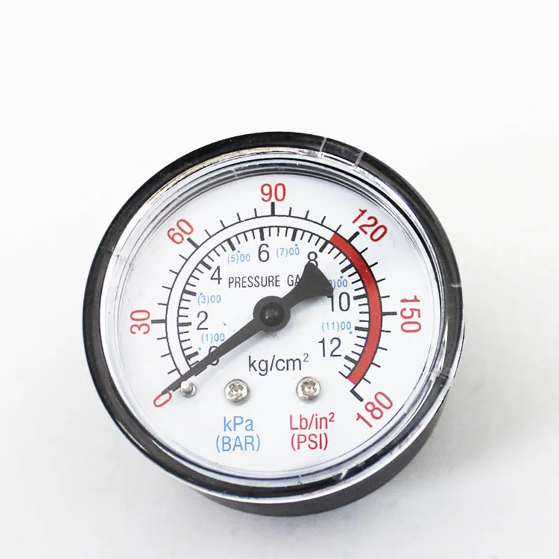 0-12KPA / 0-180PSI Air Compressor Pneumatic Hydraulic Fluid Iron Shell Bar 1/4 Air Pressure Gauge Double Scale Dia 53.6mm
0-12KPA / 0-180PSI Air Compressor Pneumatic Hydraulic Fluid Iron Shell Bar 1/4 Air Pressure Gauge Double Scale Dia 53.6mm