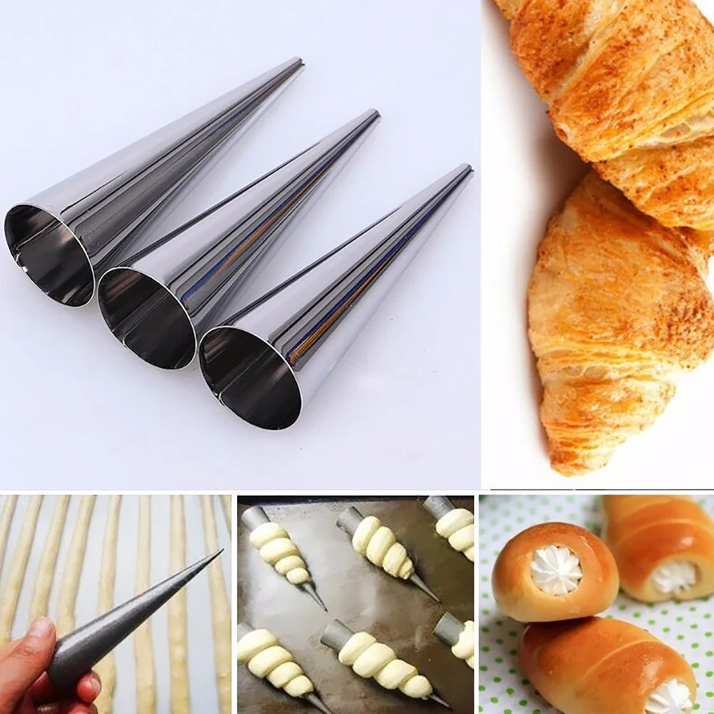 Squeezing cream cone tube cone roll mold spiral bread butter horn mold pastry mold cookie dessert baking tool
Squeezing cream cone tube cone roll mold spiral bread butter horn mold pastry mold cookie dessert baking tool