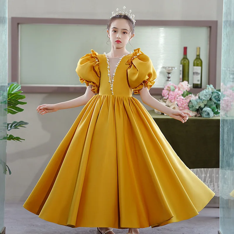 Beads Flower Princess Pageant Long Dresses Formal Prom Gown For Girls Party Costumes Kids Girl Clothes First Commuion Clothing
Beads Flower Princess Pageant Long Dresses Formal Prom Gown For Girls Party Costumes Kids Girl Clothes First Commuion Clothing