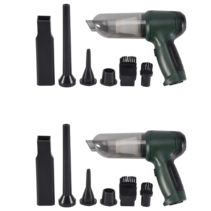 

2X 120W Cordless Air Blower Handheld Portable Air Duster Mini 9000Pa Wireless Car Vacuum Cleaner Cyclonic Suction Home B