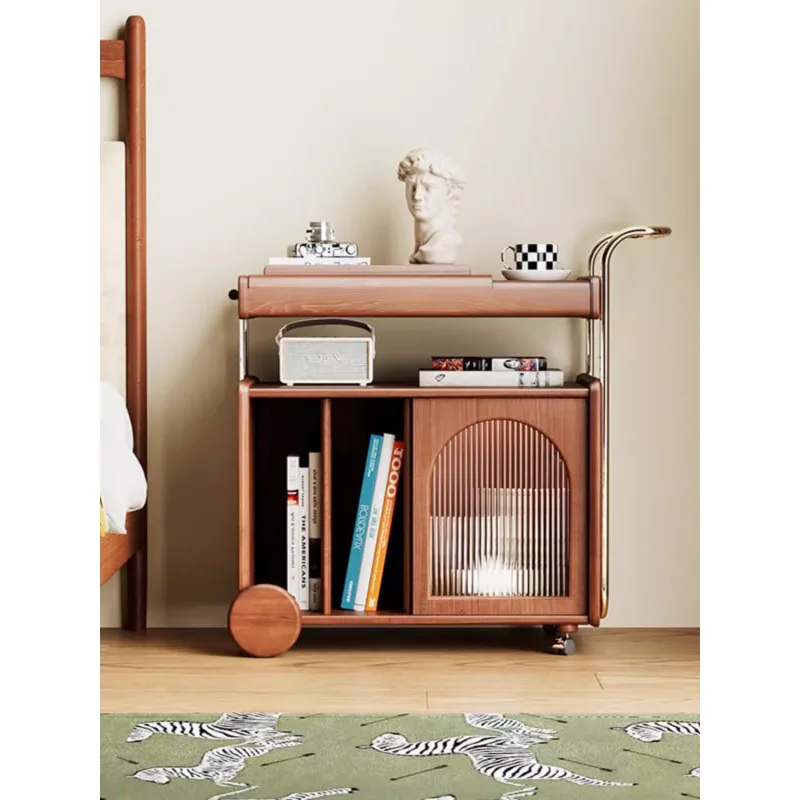 Solid wood edge cabinet, living room, movable storage , small unit rack, retro style bedroom
Solid wood edge cabinet, living room, movable storage , small unit rack, retro style bedroom