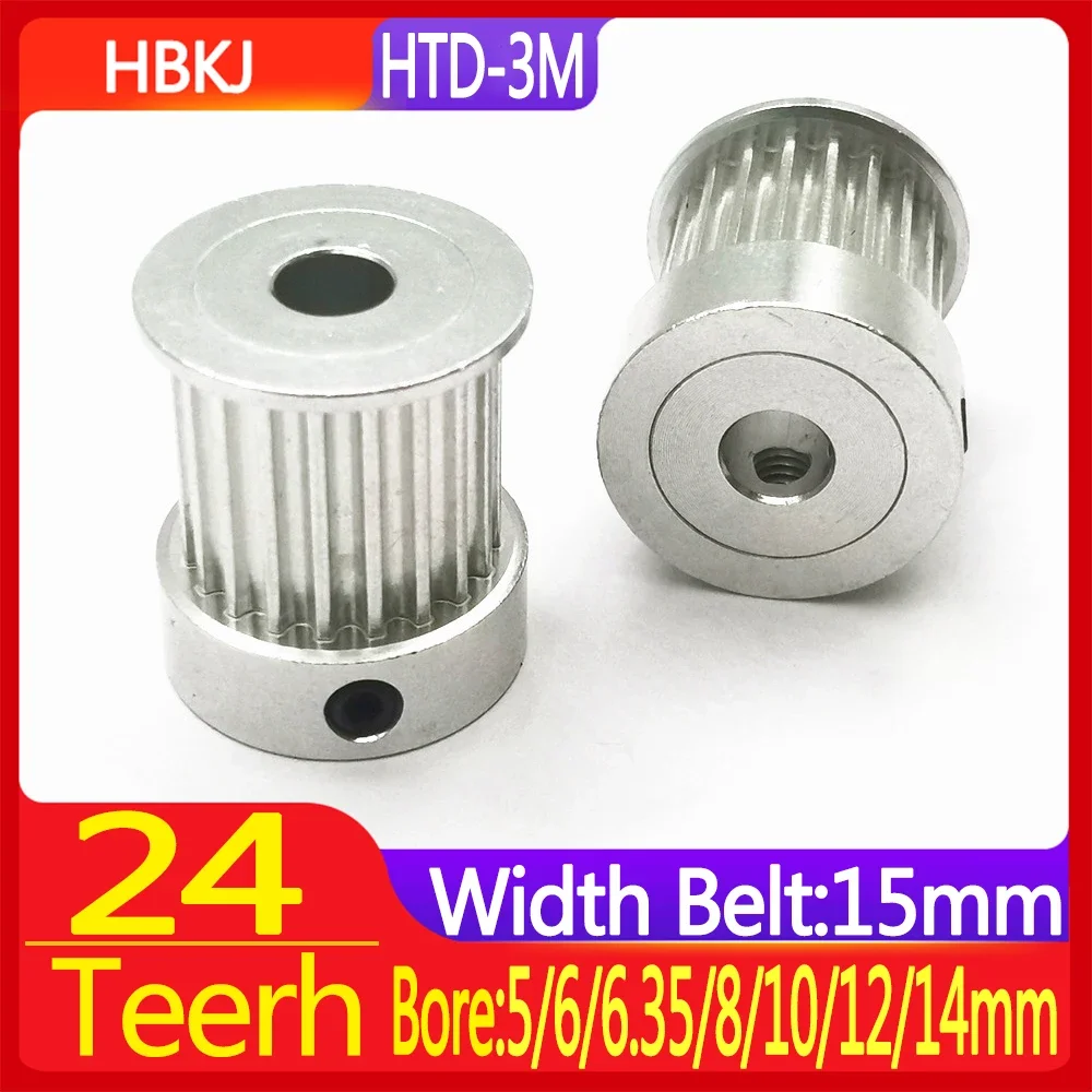 HTD-3M Pulley Is Used For 3D Printer Accessories Synchronous Pulley Belt Width 15mm Inner Hole 5/6/6.35/8/10/12/14mm 24Teeth
HTD-3M Pulley Is Used For 3D Printer Accessories Synchronous Pulley Belt Width 15mm Inner Hole 5/6/6.35/8/10/12/14mm 24Teeth