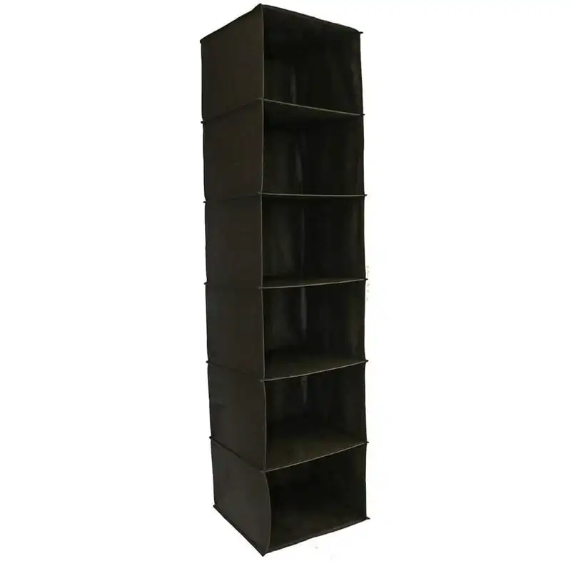 Soft Fabric Over Closet Rod Hanging Storage Organizer with 6 Shelves for Clothes, Leggings, Lingerie, T Shirts - Textured Print
Soft Fabric Over Closet Rod Hanging Storage Organizer with 6 Shelves for Clothes, Leggings, Lingerie, T Shirts - Textured Print
