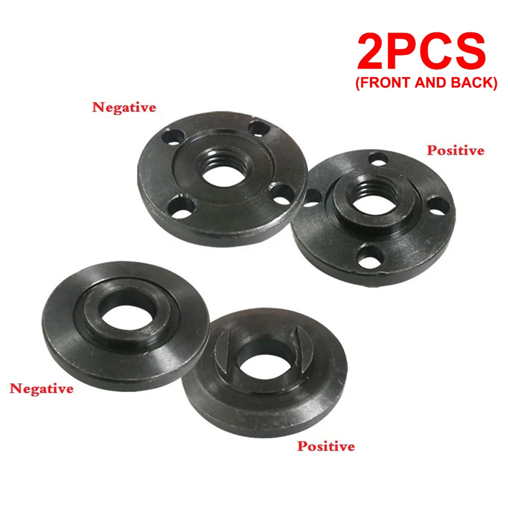 

Tools Metal Replacement 2pcs for 14mm Spindle Power Tool Steel Lock Nuts M14 Thread Angle Grinder Inner Outer Flange Nut Set
