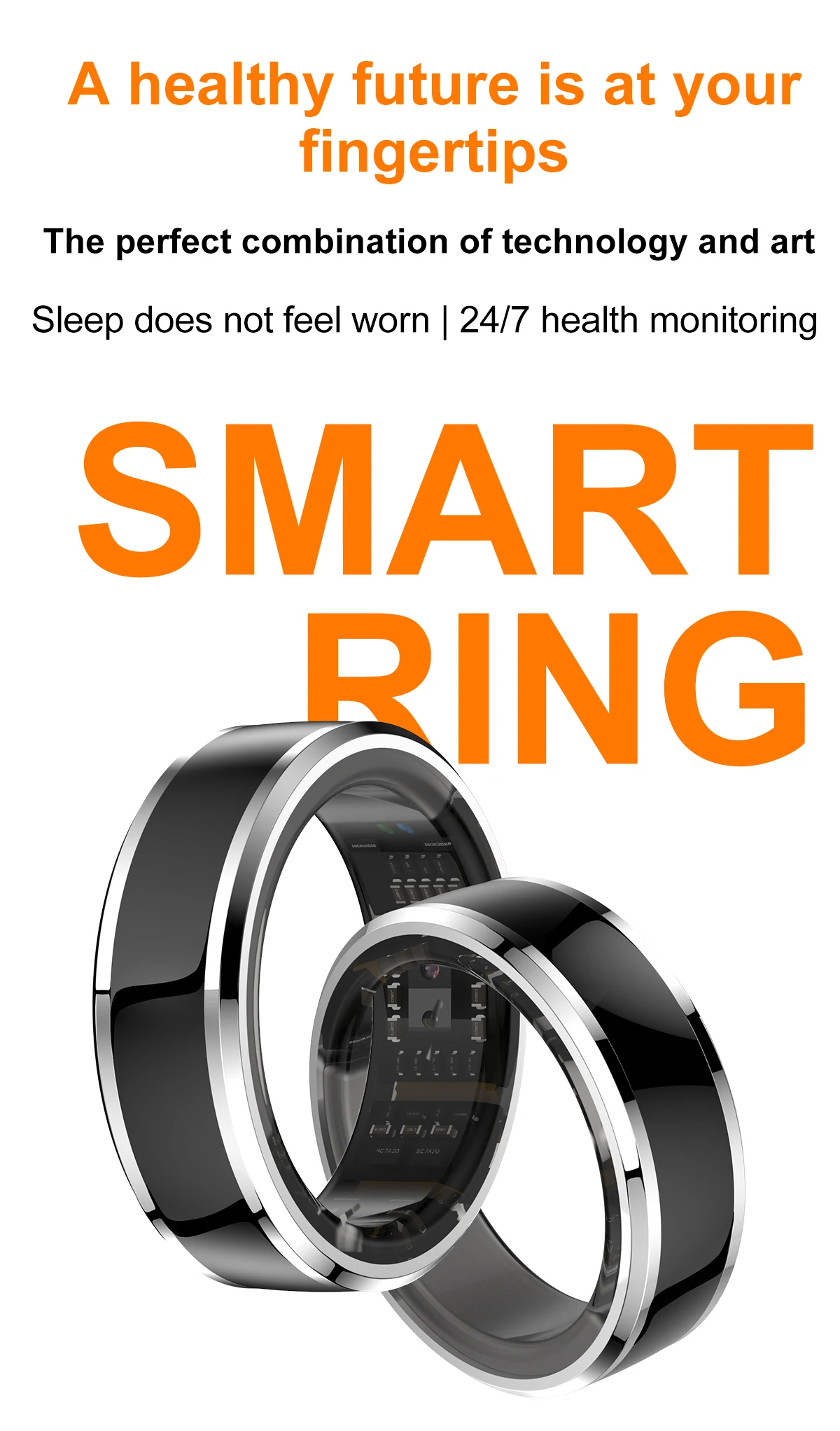 Smart Ring Healthy heart rate Blood oxygen blood pressure detection Sleep monitoring somatosensory game Calorie counting
Smart Ring Healthy heart rate Blood oxygen blood pressure detection Sleep monitoring somatosensory game Calorie counting