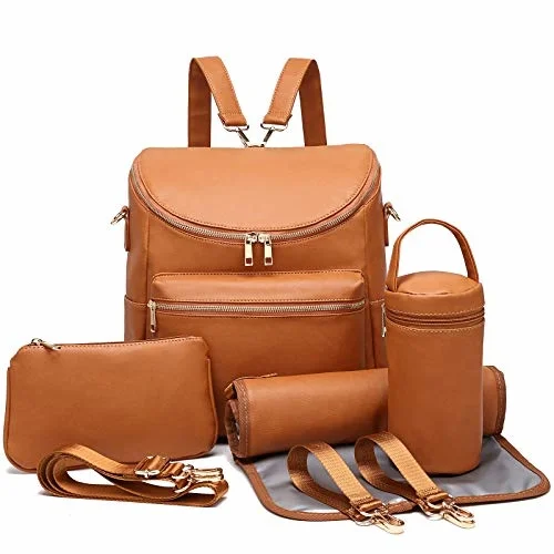 New 7-in-1 Baby Diaper Bag Solid PU Leather Mummy Maternity Bag Large Capacity Travel Back Pack Stroller Bags With Changing Pad
New 7-in-1 Baby Diaper Bag Solid PU Leather Mummy Maternity Bag Large Capacity Travel Back Pack Stroller Bags With Changing Pad