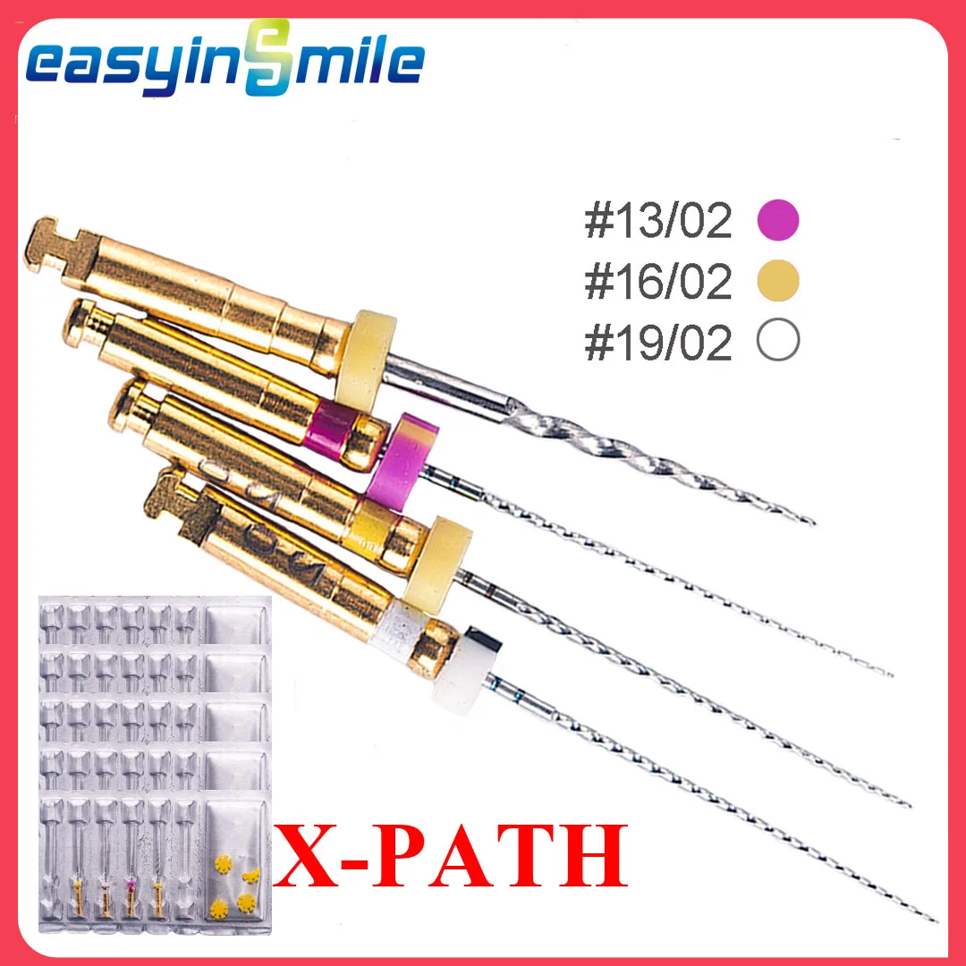 1/5Pks Easyinsmile Dental Endodontic X-PATH Rotary Files NITI Endo Root Canal Engine Tips #13/#16/#19 21MM 25MM 31MM
1/5Pks Easyinsmile Dental Endodontic X-PATH Rotary Files NITI Endo Root Canal Engine Tips #13/#16/#19 21MM 25MM 31MM