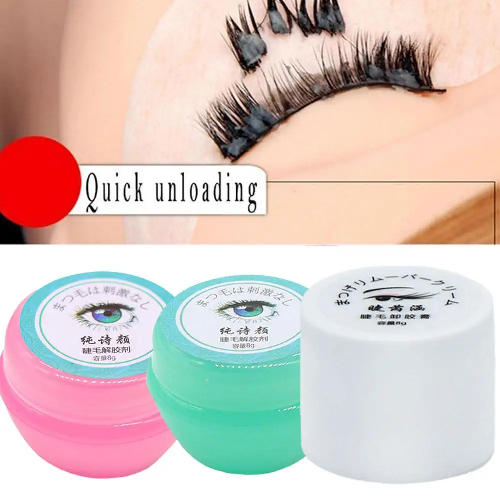 

1pcs Eyelashes Glue Remover Cream Fruit Flavor Zero Quick Extensions Eyelash Cream Makeup Stimulation Fragrancy Tools Remov K9Q6