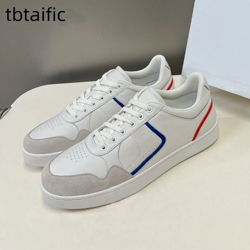 

Classic Platform Sneakers Men Women Real Leather Casual Flat Male Shoes Women Lace Up Designer Lover's Runners Daddy Shoes Men