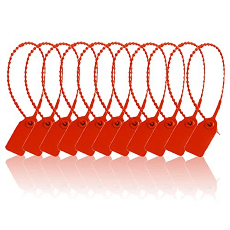 

100 Plastic Tamper Seals, Numbered Zip Ties Tags,Disposable Self Locking Signage For Fire Extinguisher,Shipping,250Mm