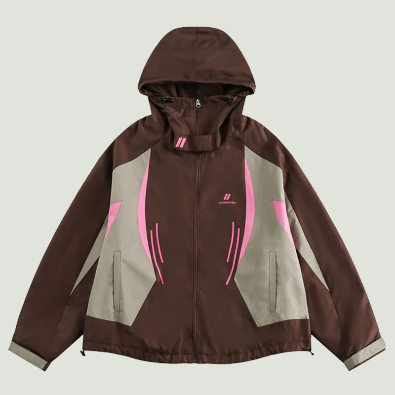 Hip Hop Patchwork Hooded Jackets Men Spring Autumn Harajuku Drawstring Hem Coat Oversized Casual Loose Sports Windbreaker Unisex
Hip Hop Patchwork Hooded Jackets Men Spring Autumn Harajuku Drawstring Hem Coat Oversized Casual Loose Sports Windbreaker Unisex