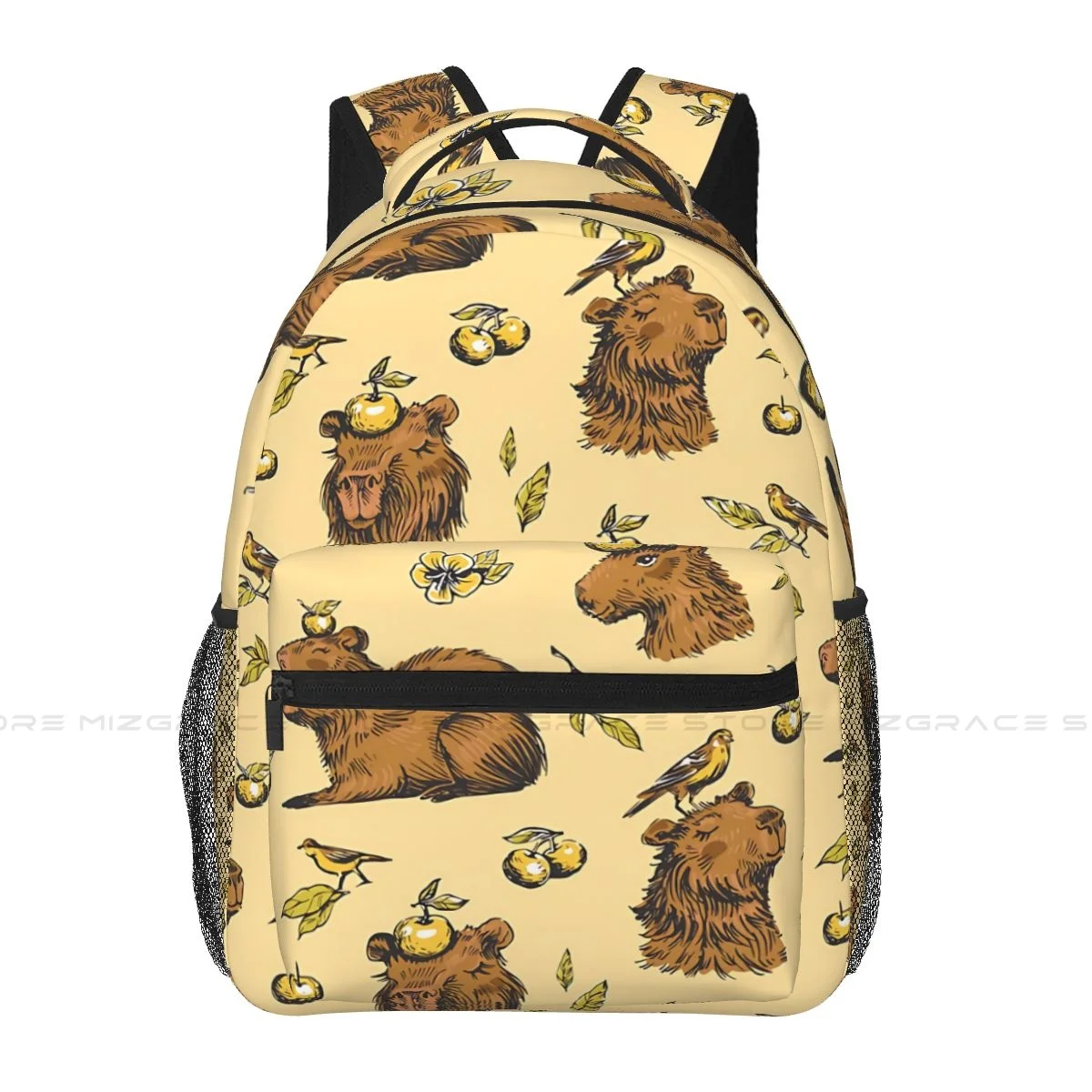 

Back To School Capybara Nature Pattern Backpack School Boy Girl Capybara Guinea Pig Travel Soft Rucksack Casual Laptop Bag