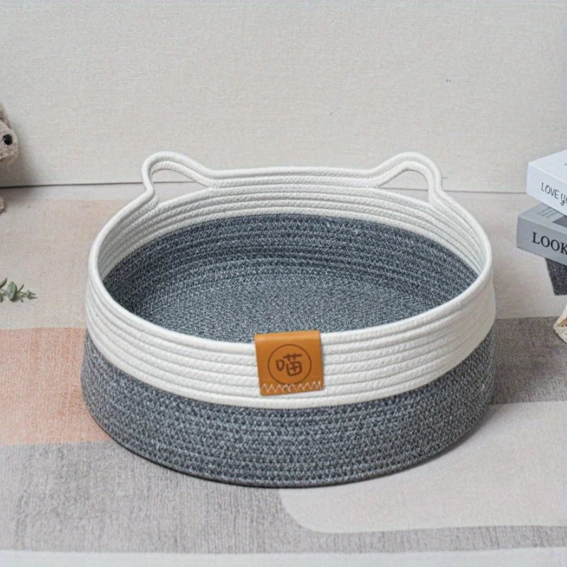 Handmade Cotton Rope Weaving Cat House, Scratching Board, Nest Rattan, Washable Cats Beds, All Season
Handmade Cotton Rope Weaving Cat House, Scratching Board, Nest Rattan, Washable Cats Beds, All Season