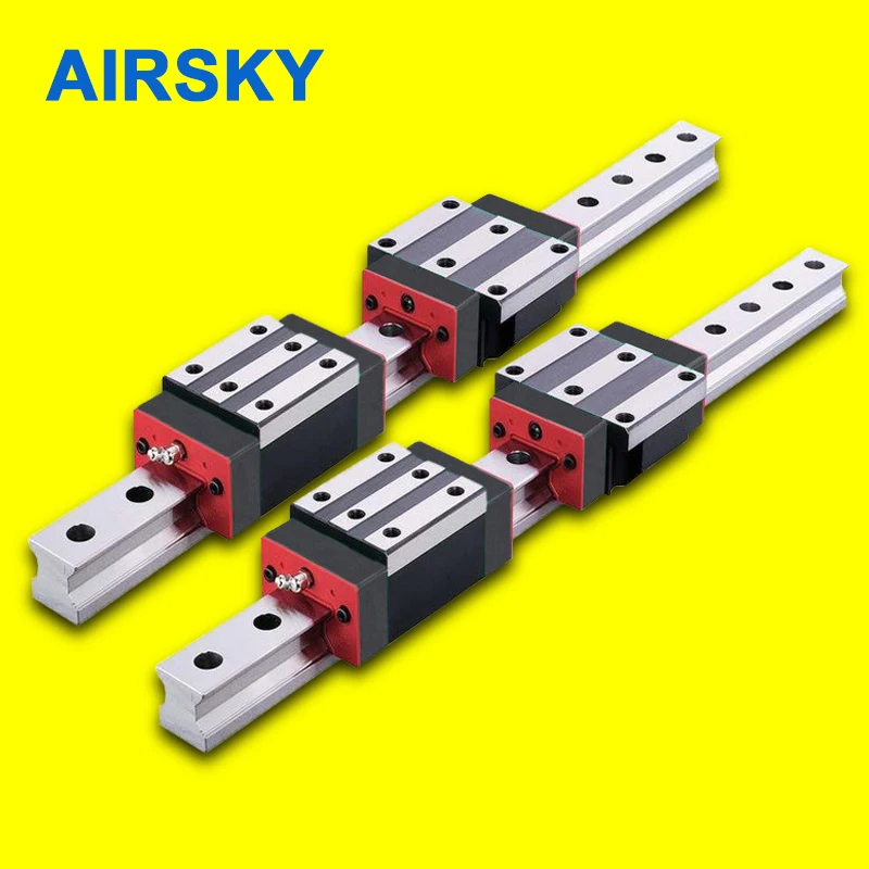 

CNC Linear Guides Kit 2PCS HGR15 HGR20 Guide Rail Square 4PCS HGH15CA HGW15CC HGH20CA HGW20CC Carriage Slides For CNC