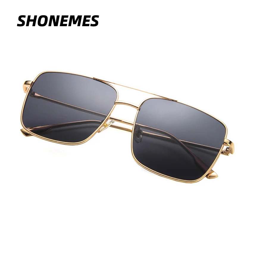 

SHONEMES Oversized Square Sunglasses Retro Double Bridge Shades Outdoor UV400 Protection Sun Glasses for Men Women