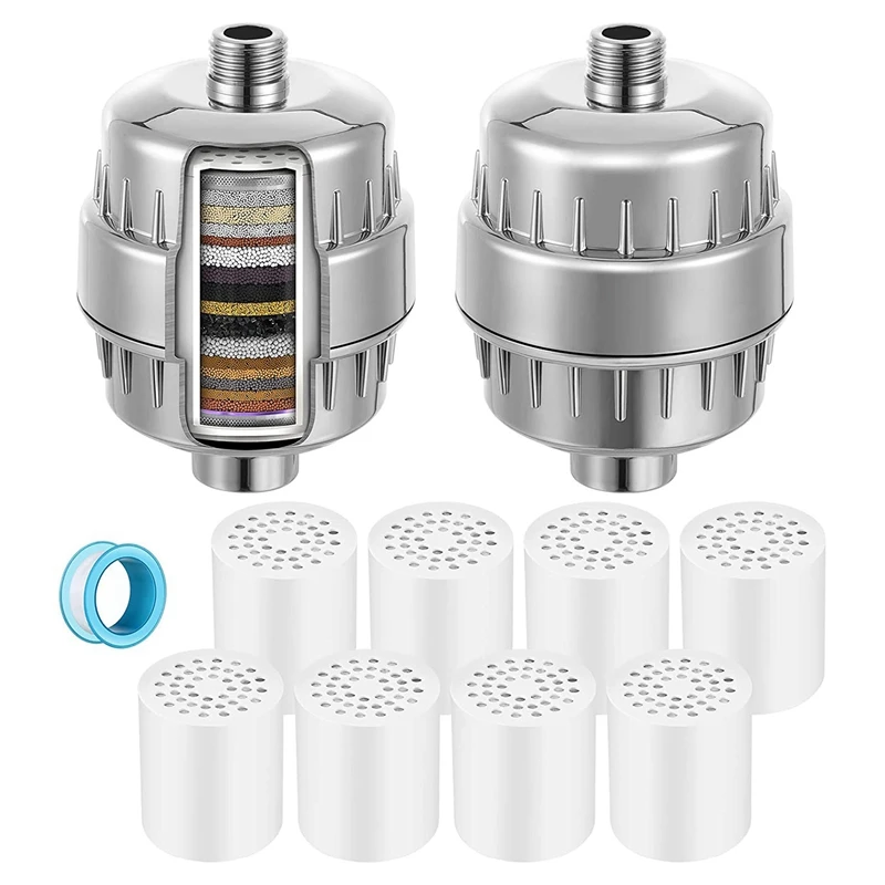 Shower Head Filters Shower Water Softener Filters With 8 Replacement Cartridges For Hard Water
Shower Head Filters Shower Water Softener Filters With 8 Replacement Cartridges For Hard Water