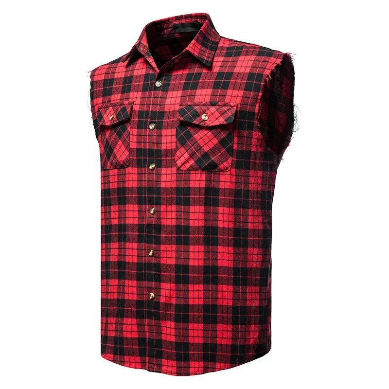2023 New Fashion Versatile Personalized Men's Casual Sleeveless Shirts Trend Simple Fashion Check Multi color Shirts
2023 New Fashion Versatile Personalized Men's Casual Sleeveless Shirts Trend Simple Fashion Check Multi color Shirts