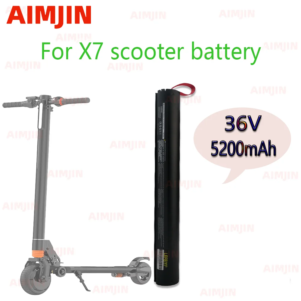 

36V 5200mAh X7 Scooter Battery Foldable Built-in Rechargeable Batteries for Huanxi HX X7 Scooter Electric Scooter Battery 36v