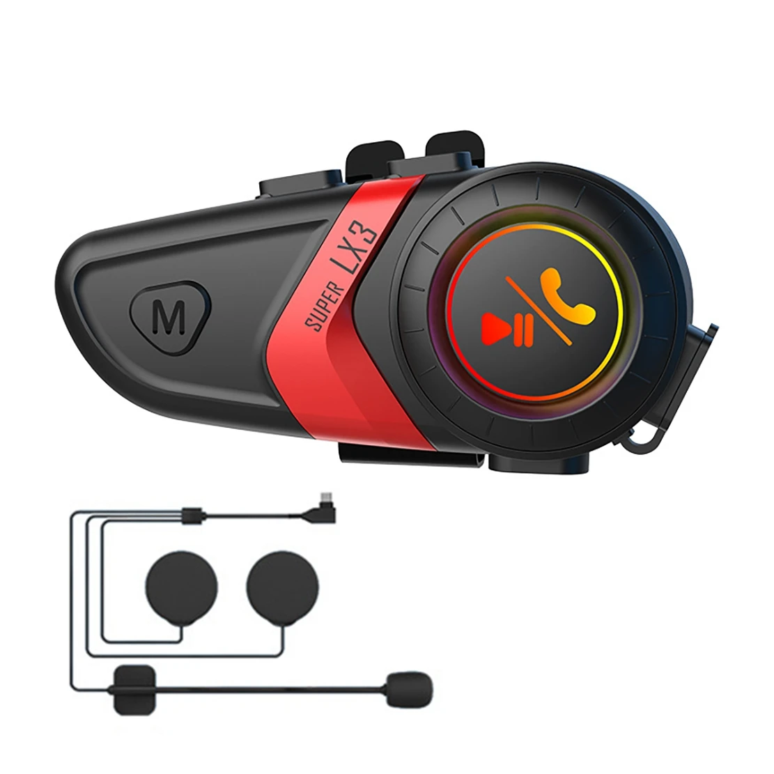 LX3 Helmet Bluetooth Headset 1200MAH Motorcycle BT5.0 Wireless Hands-Free Call Stereo Anti-Jamming Waterproof Headset-A
LX3 Helmet Bluetooth Headset 1200MAH Motorcycle BT5.0 Wireless Hands-Free Call Stereo Anti-Jamming Waterproof Headset-A