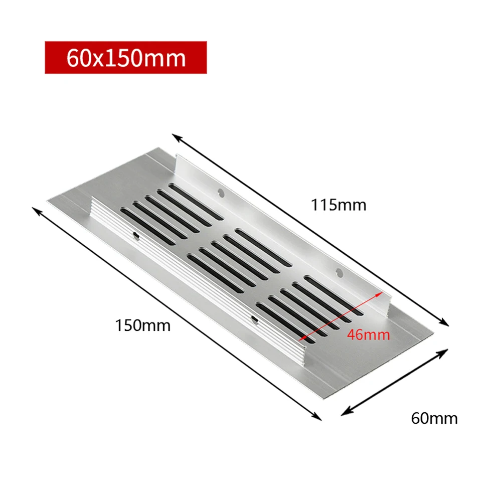 Grille Ventilation Grille Silver Aluminum Alloy Durable Practical To Use Quality Material For Wardrobes Brand New High Quality
Grille Ventilation Grille Silver Aluminum Alloy Durable Practical To Use Quality Material For Wardrobes Brand New High Quality