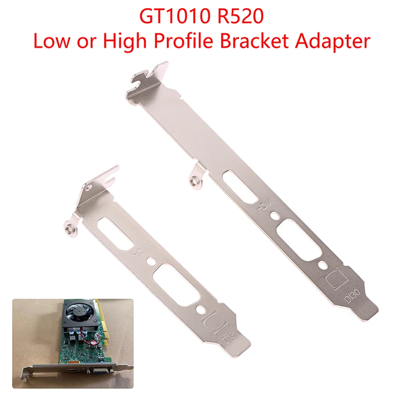 Низкопрофильный кронштейн адаптер VGA HDM перегородка порт для GT1010 R520 полная высота графической видеокарты
Низкопрофильный кронштейн адаптер VGA HDM перегородка порт для GT1010 R520 полная высота графической видеокарты