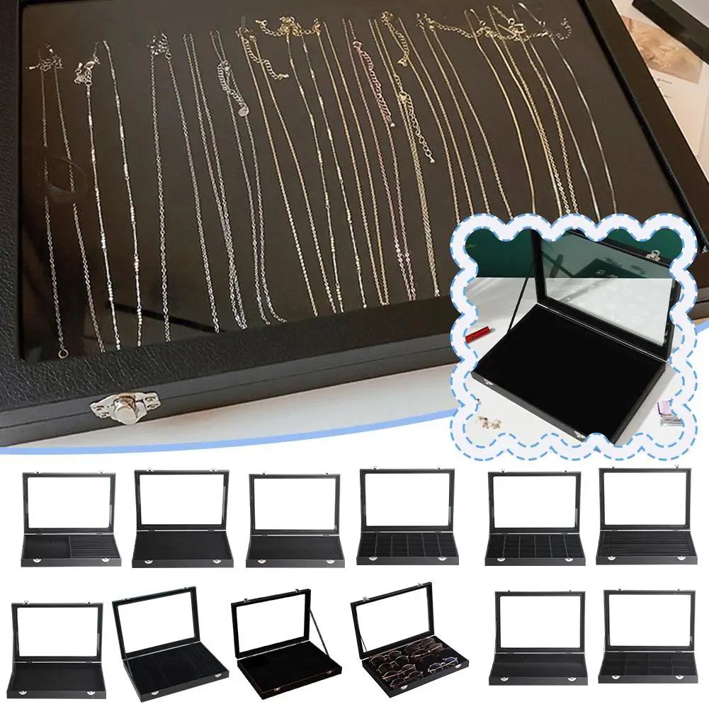 Jewelry Storage Box Transparent Dust-proof Large-capacity Earrings Box Velvet Bracelet Necklace Display Anti-oxidation I2S3
Jewelry Storage Box Transparent Dust-proof Large-capacity Earrings Box Velvet Bracelet Necklace Display Anti-oxidation I2S3