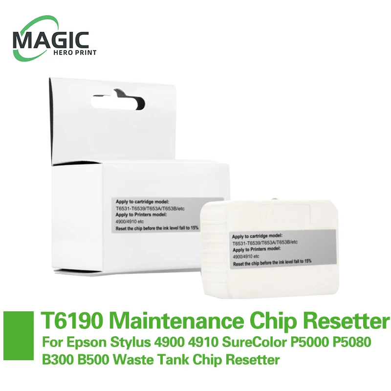 

T6190 T61900 Maintenance Tank Chip Resetter For Epson Stylus 4900 4910 SureColor P5000 P5080 B300 B500 Waste Tank Chip Resetter