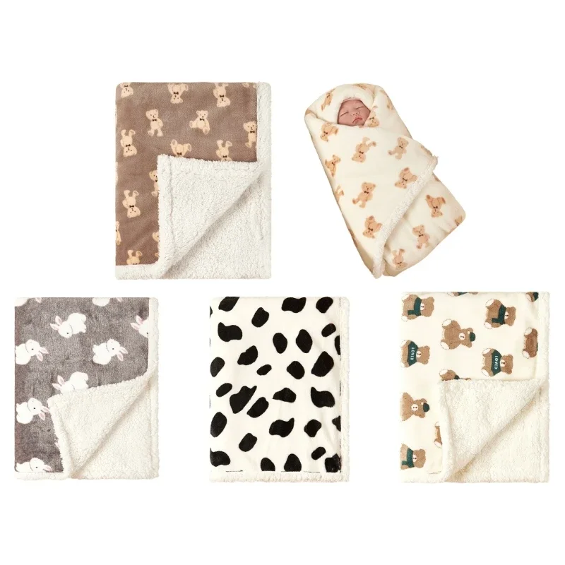 75x100cm Cartoon Newborn Blanket Thickened Flannel Fleece Swaddles Wrap Warm Quilts for Baby in Cooler Months
75x100cm Cartoon Newborn Blanket Thickened Flannel Fleece Swaddles Wrap Warm Quilts for Baby in Cooler Months