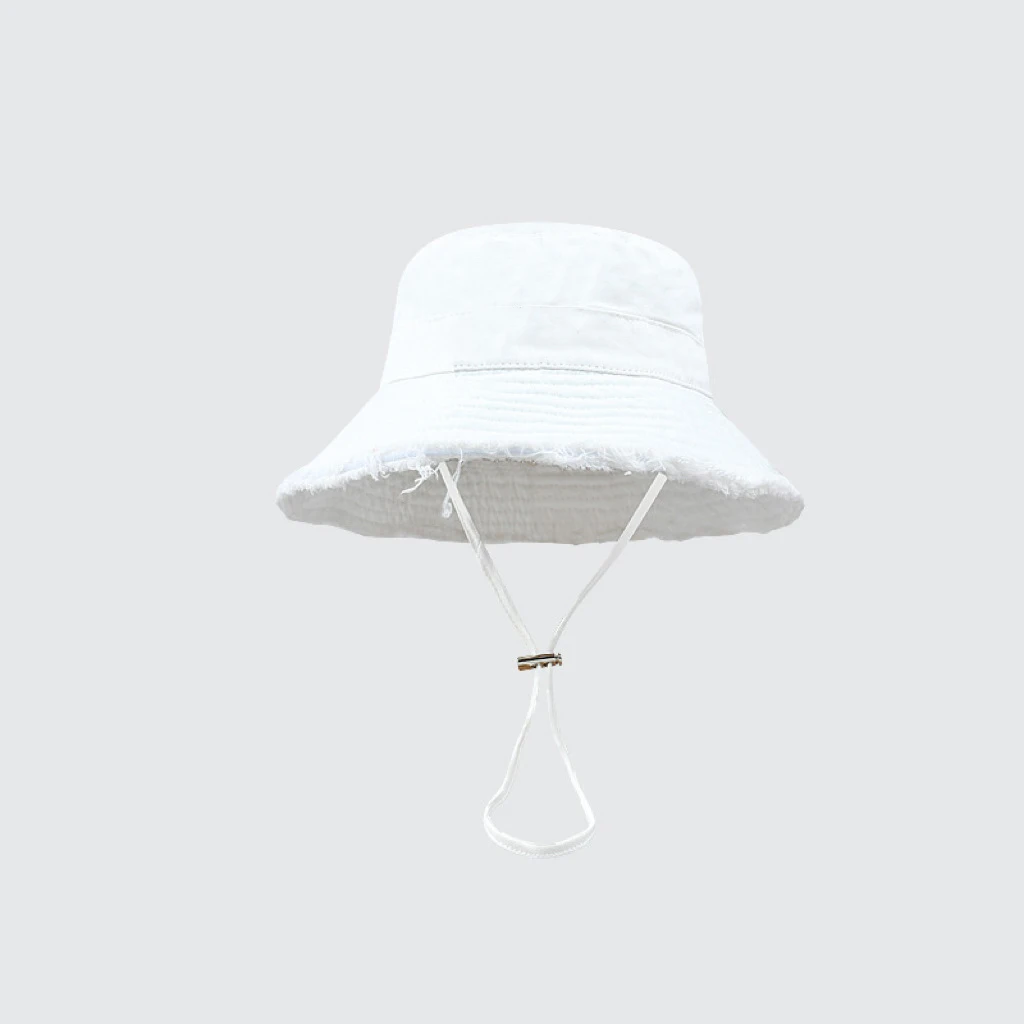 

1Pc Women'S Personality Fashion Wash Water Large Eave Fisherman'S Hat Holiday Edge Hanging Rope Beach Sunscreen Sun Visor Hat