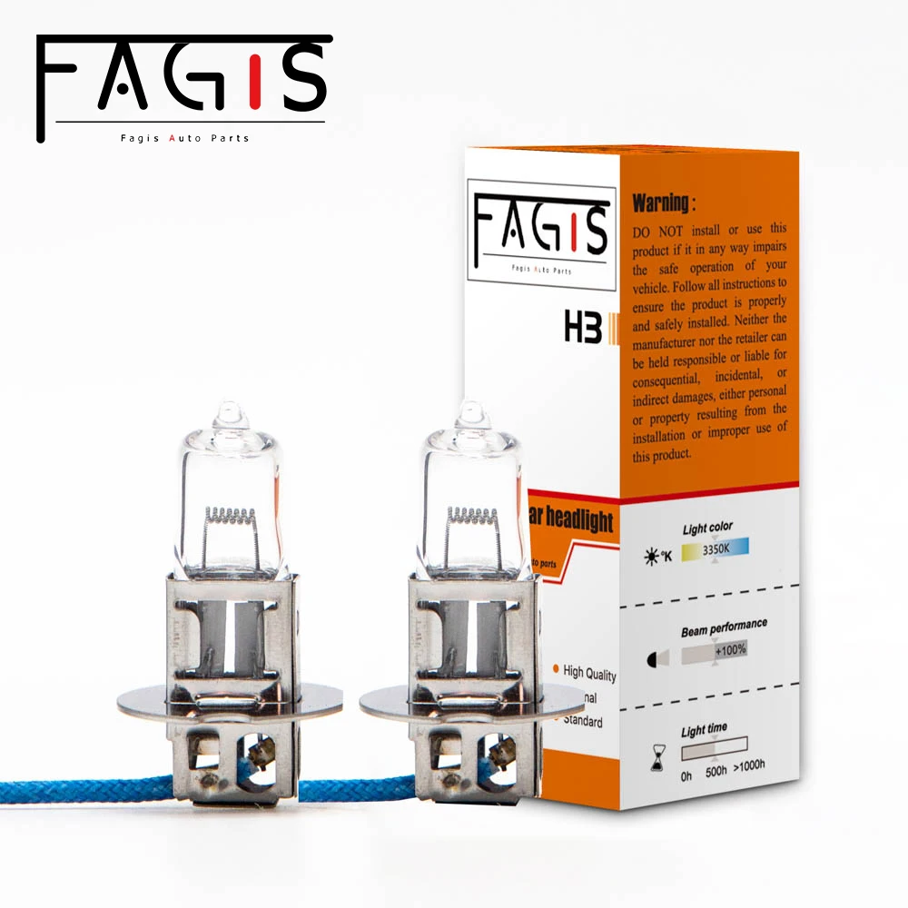 Fagis 2 PCS H3 24V 70W 3350K Warm White Truck Clear Car Headlight Fog Lamp Auto Light Halogen Bulb
Fagis 2 PCS H3 24V 70W 3350K Warm White Truck Clear Car Headlight Fog Lamp Auto Light Halogen Bulb