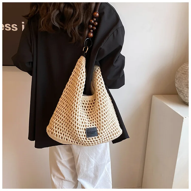 Summer Hollow Woven Tote Bag - Large Capacity 13 Sf5a56635c68246468db5da52c5baf9477
