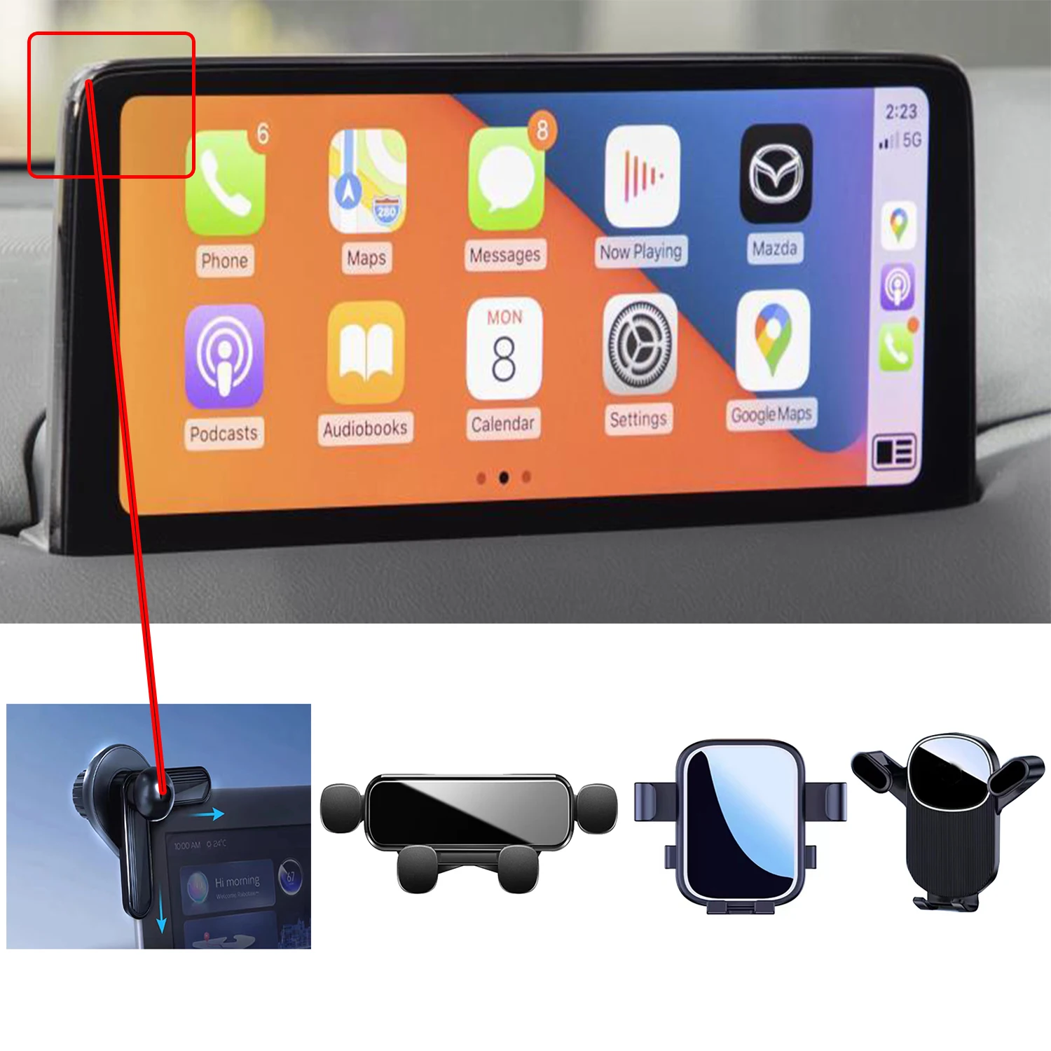 For Mazda CX-8 GT Asaki LE 2021-2022 Car Phone Holder Bracket Wireless Charging Interior GPS Bracket Auto Stand Accessories
For Mazda CX-8 GT Asaki LE 2021-2022 Car Phone Holder Bracket Wireless Charging Interior GPS Bracket Auto Stand Accessories
