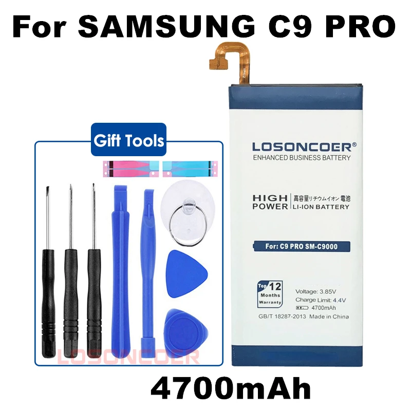 LOSONCOER 4700mAh For Samsung Galaxy C9 Pro/C9 Pro Duos,SM-C9008 SM-C900F SM-C900Y SM-C9000 EB-BC900ABE Battery
LOSONCOER 4700mAh For Samsung Galaxy C9 Pro/C9 Pro Duos,SM-C9008 SM-C900F SM-C900Y SM-C9000 EB-BC900ABE Battery
