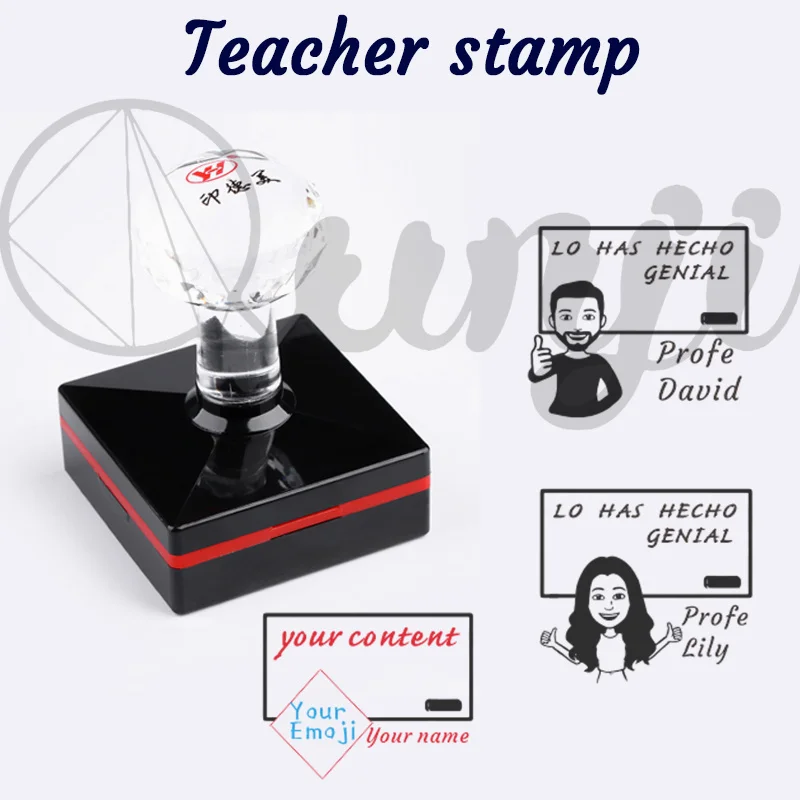 Фото Teacher Stamp Personalized Custom Name Self Ink Gift School Male Female Design 40x40mm | Отзывы и видеообзор (1005003963314763)