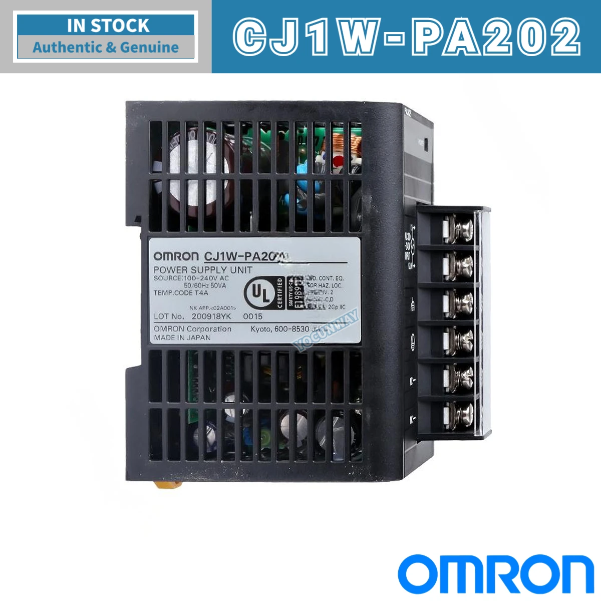 

New Authentic Original Japan OMRON CJ-series PLC Power Supply Unit CJ1W-PA202-PA205R-PA205C-PD025-PD022-TER01-CLK23