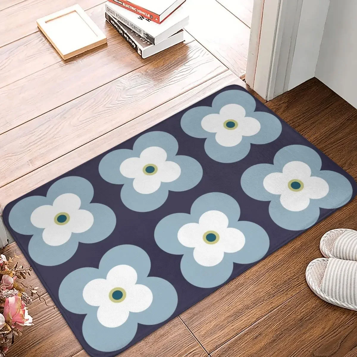 Mod Blossoms - Navy And French Blue Doormat Rug Carpet Mat Footpad Polyester Non-slip Durable Front Room Corridor Kitchen Toilet
Mod Blossoms - Navy And French Blue Doormat Rug Carpet Mat Footpad Polyester Non-slip Durable Front Room Corridor Kitchen Toilet