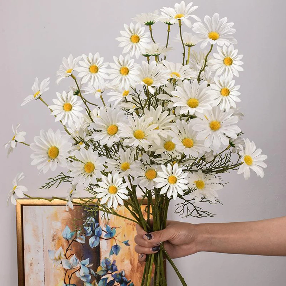 52cm 5 Fork Artificial Bouquet Sunflowers Flowers Little Daisy Wedding Home Decoration Chrysanthemum Fresh Silk Flowers
52cm 5 Fork Artificial Bouquet Sunflowers Flowers Little Daisy Wedding Home Decoration Chrysanthemum Fresh Silk Flowers