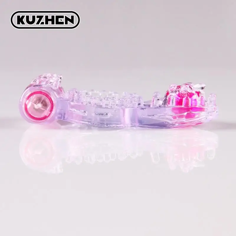 Anneau de vibration de coq, vibromasseur masculin, anneaux de pénis, jouets sexuels vibrants 5