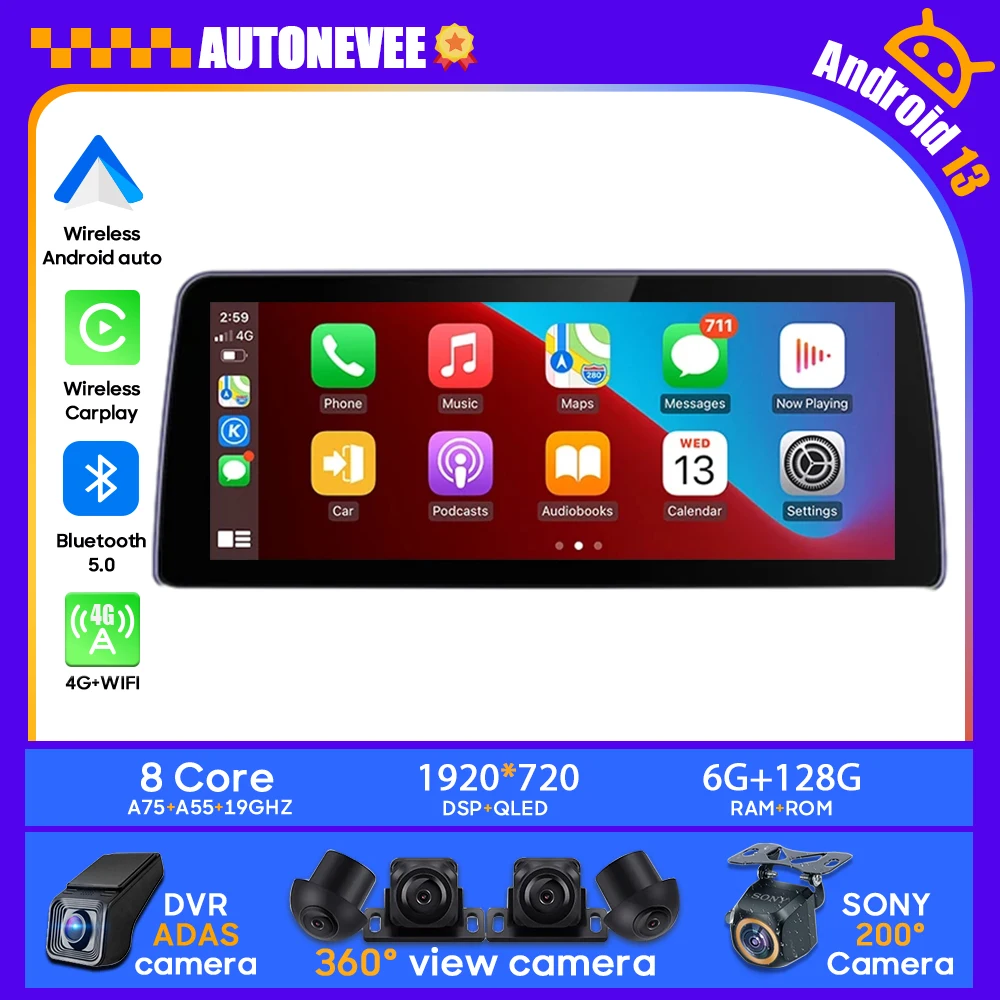 

Auto Radio Android Carplay For BMW X5 X6 2007-2014 E70 E71 E72 Car Video Player Multimedia Navigation GPS Screen 12.3Inch 2din