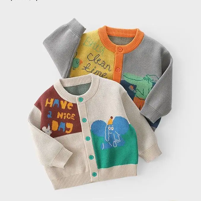 Children's Cotton Sweater Spring and Autumn Baby Sweater New Baby Cardigan Thickened Jacket Color Matching
Children's Cotton Sweater Spring and Autumn Baby Sweater New Baby Cardigan Thickened Jacket Color Matching