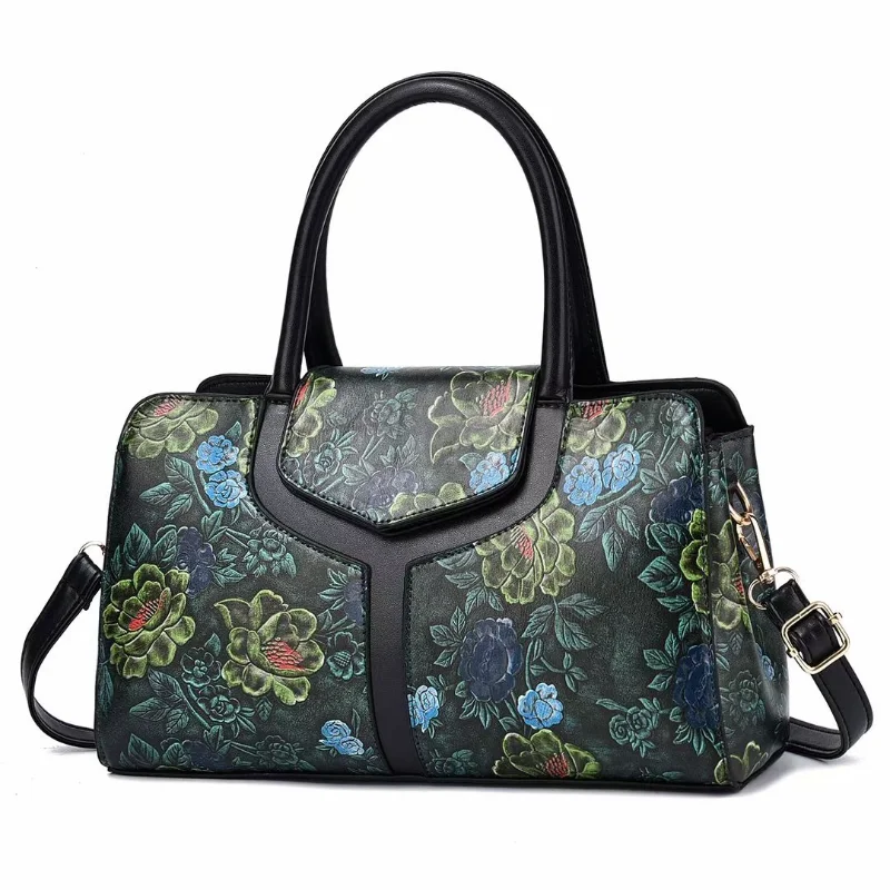 

Retro High Grade Patterned Portable Women's Handbag 2023 Fashion Single Shoulder Crossbody Bags Textured PU Commuting Satchel