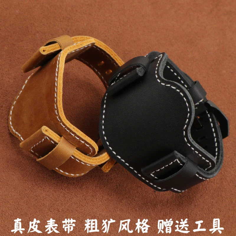 

Genuine Leather Watchband With Men Substitute PAM683/386 Series Straight Interface Cowhide Watch Strap 20/22/24/26mm