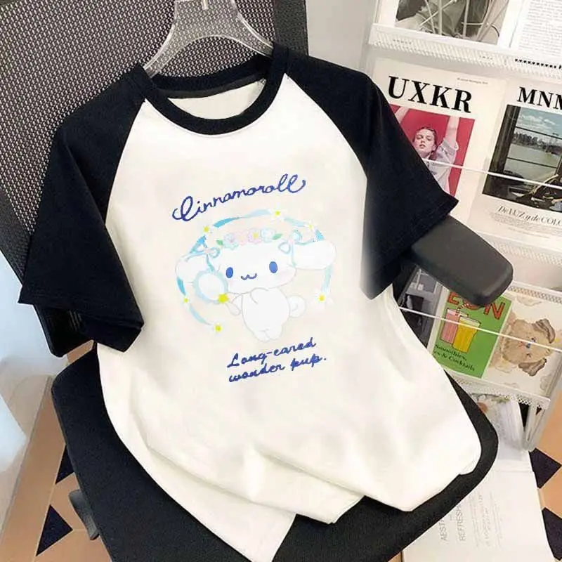 Новинка 2024, Детская футболка Sanrio Cinnamoroll, Kawaii Cartoon Kuromi, летняя свободная Милая маймелодия для девочек, домашний Топ
Новинка 2024, Детская футболка Sanrio Cinnamoroll, Kawaii Cartoon Kuromi, летняя свободная Милая маймелодия для девочек, домашний Топ