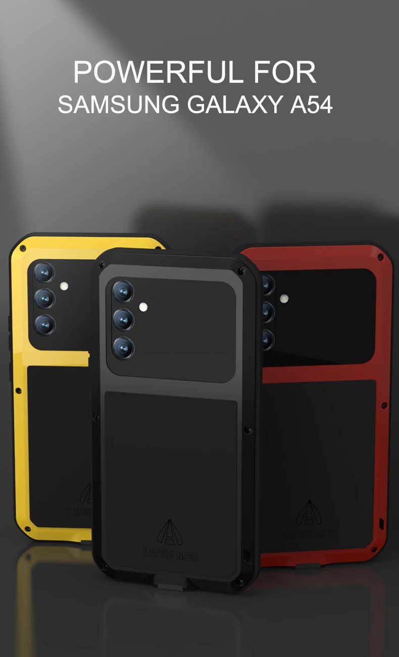 Original LOVE MEI Powerful Case For Samsung Galaxy A34 A54 Metal Armor Shock Dirt Proof Water Cases For Galaxy A54 A34
Original LOVE MEI Powerful Case For Samsung Galaxy A34 A54 Metal Armor Shock Dirt Proof Water Cases For Galaxy A54 A34