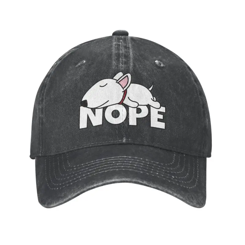 Custom Cotton Nope Bull Terrier Dog Baseball Cap Outdoor Women Men's Adjustable Dad Hat Autumn
Custom Cotton Nope Bull Terrier Dog Baseball Cap Outdoor Women Men's Adjustable Dad Hat Autumn