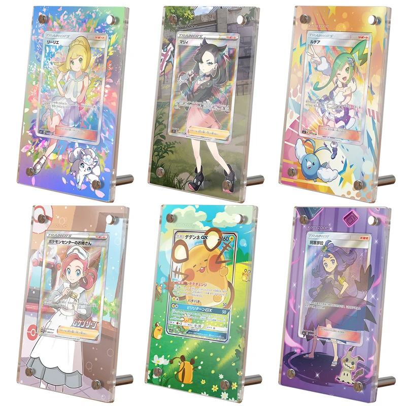 

Pokemon Marnie Lillie Dedenne Rosa Caitlin Acrylic Hd Display Stand Collector Card Standing Display Stand Does Not Include Cards