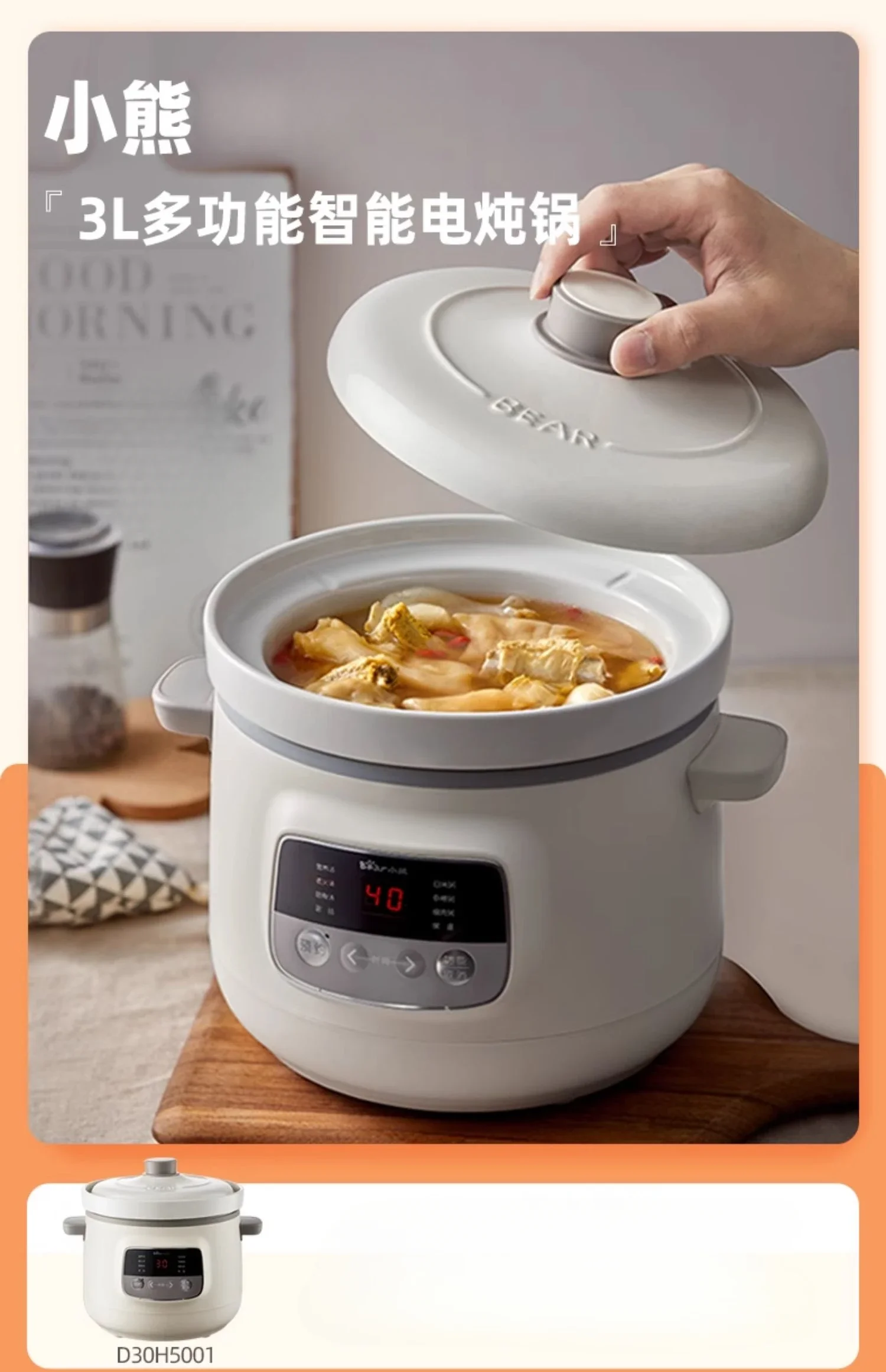 220V Purple Clay Stewpot for Cooking Soup and Porridge with Bear Electric Function
220V Purple Clay Stewpot for Cooking Soup and Porridge with Bear Electric Function
