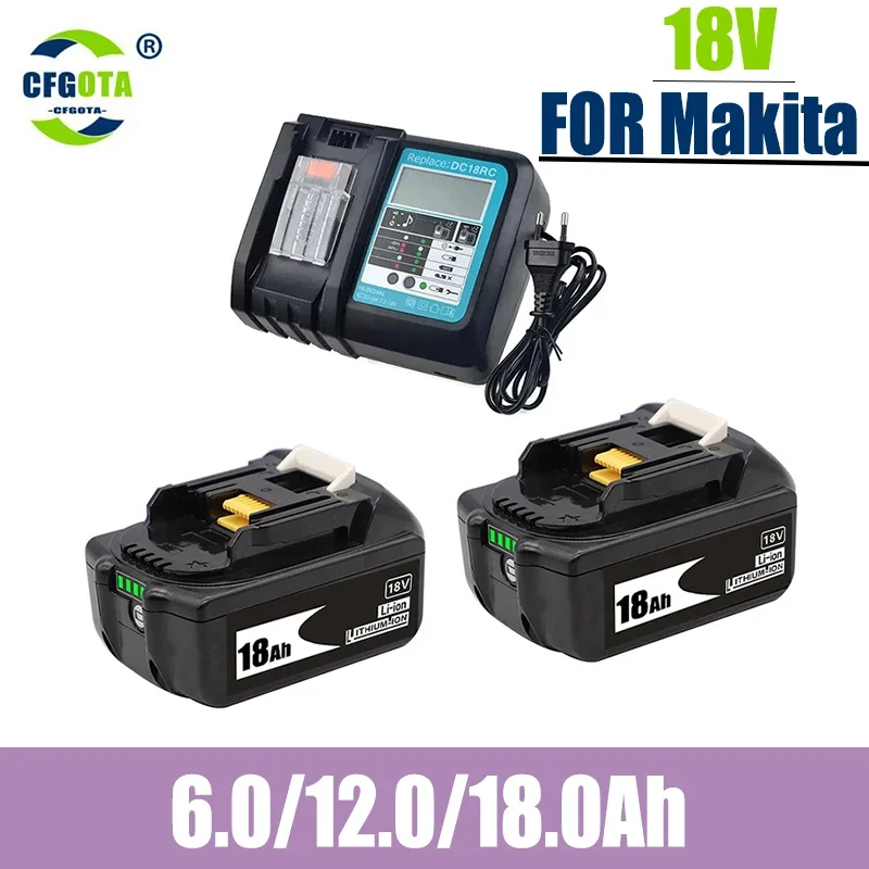 100% Original Upgrade BL1860 Battery 18V 6000mAh Li-ion Makita 18V Battery BL1840 BL1860 BL1850 BLxt 400 + Charger
100% Original Upgrade BL1860 Battery 18V 6000mAh Li-ion Makita 18V Battery BL1840 BL1860 BL1850 BLxt 400 + Charger