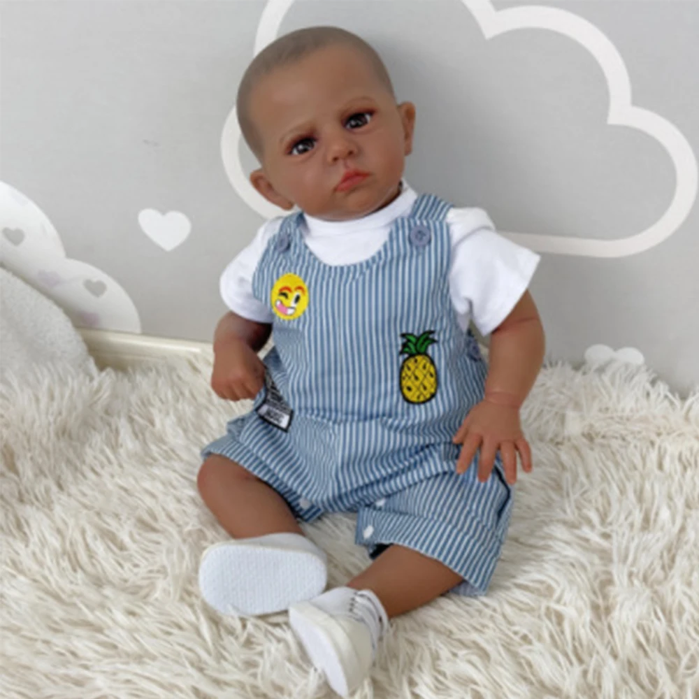 24inch Bebe Reborn Doll Cameron Boy Toddler Lifelike Soft Cuddly Body Doll Dark Brown Skin African Baby Detail Hand Painting
24inch Bebe Reborn Doll Cameron Boy Toddler Lifelike Soft Cuddly Body Doll Dark Brown Skin African Baby Detail Hand Painting